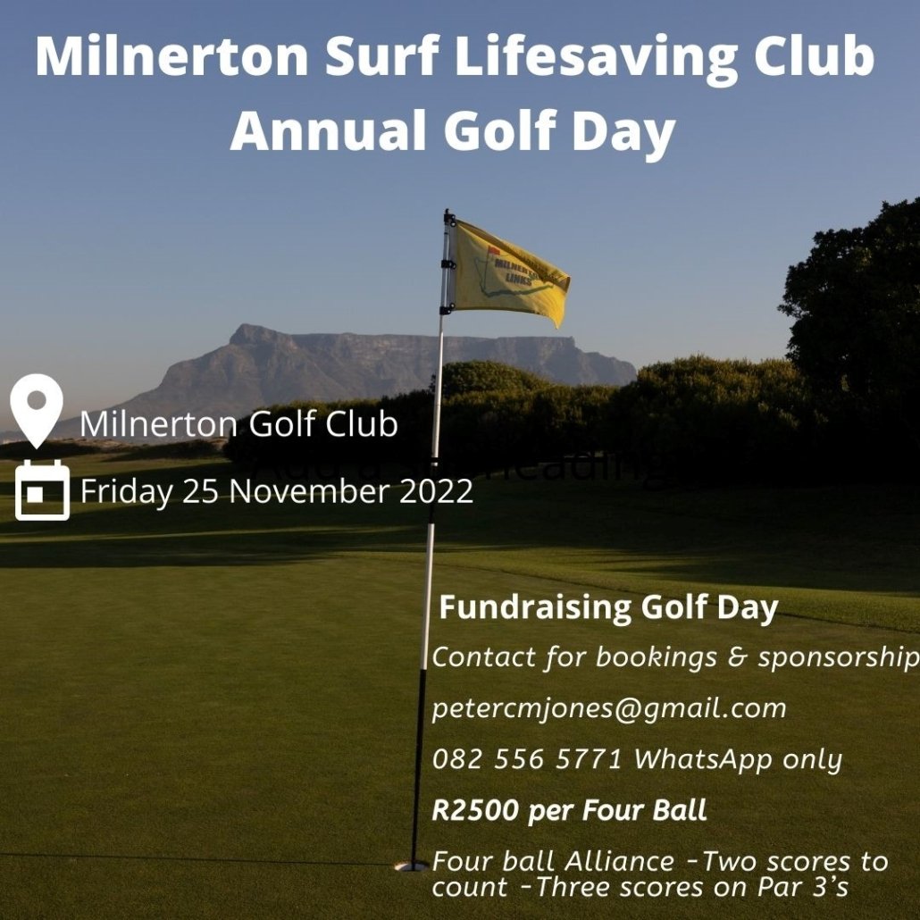 Milnerton Surf Lifesaving Club Annual Golf Day Event - Friday, 25 November 2022 