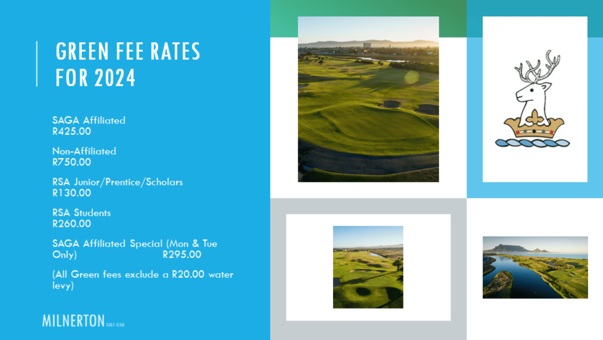 Fees and Bookings Milnerton Golf Club 18 Hole 72 Par Coastal